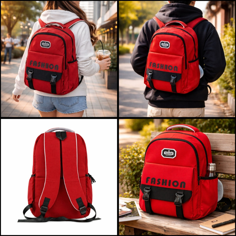 Urban Adventure High-Capacity Backpack – Radiant Red (46cm)
