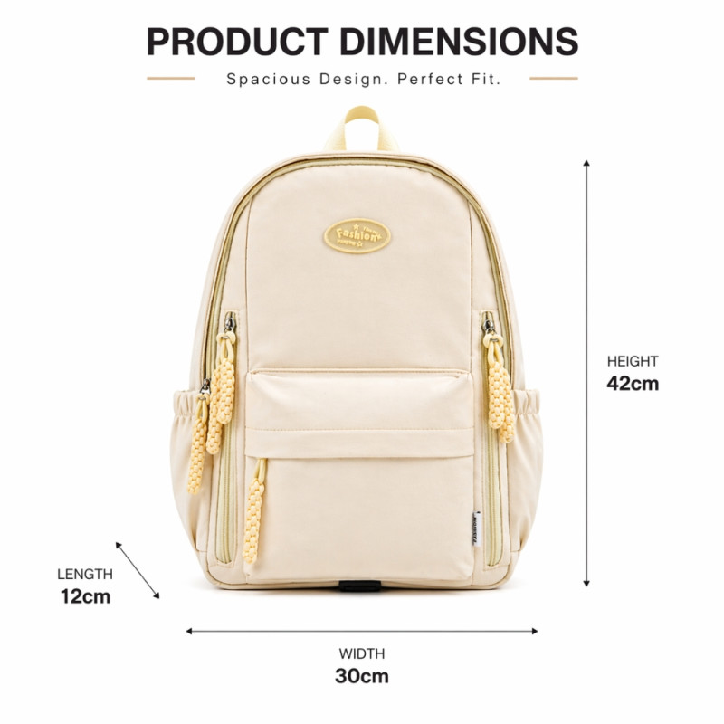 Chic Urban Lady’s Backpack – Timeless Ivory (42cm)