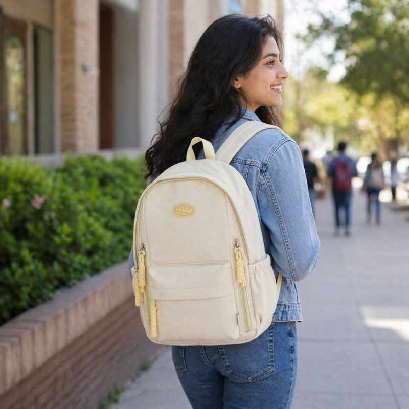 Chic Urban Lady’s Backpack – Timeless Ivory (42cm)