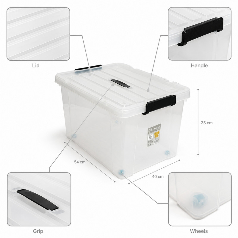 Clear Storage Box (50 L)