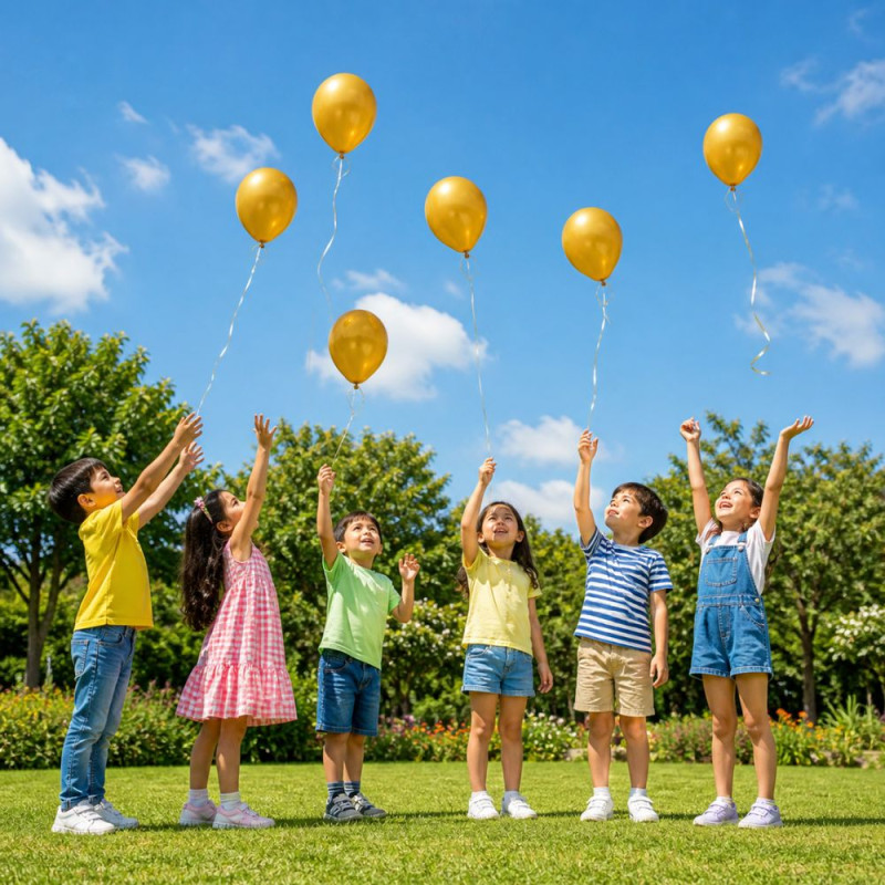 Professional Metallic Golden Latex Party Balloons – High-Shine Event Decor (10 Inch)