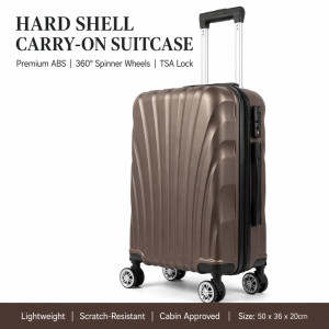 Urban Navigator 20" Hardshell Spinner Trolley – Camel Brown