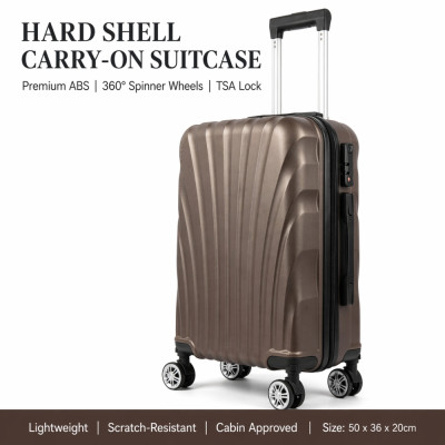 Urban Navigator 20" Hardshell Spinner Trolley – Camel Brown