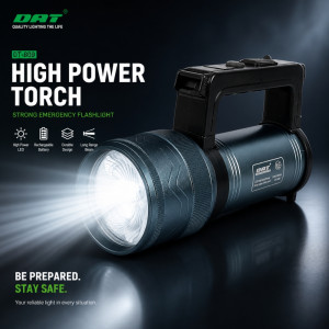 High-Power Rechargeable LED Searchlight – Grey (21cm)