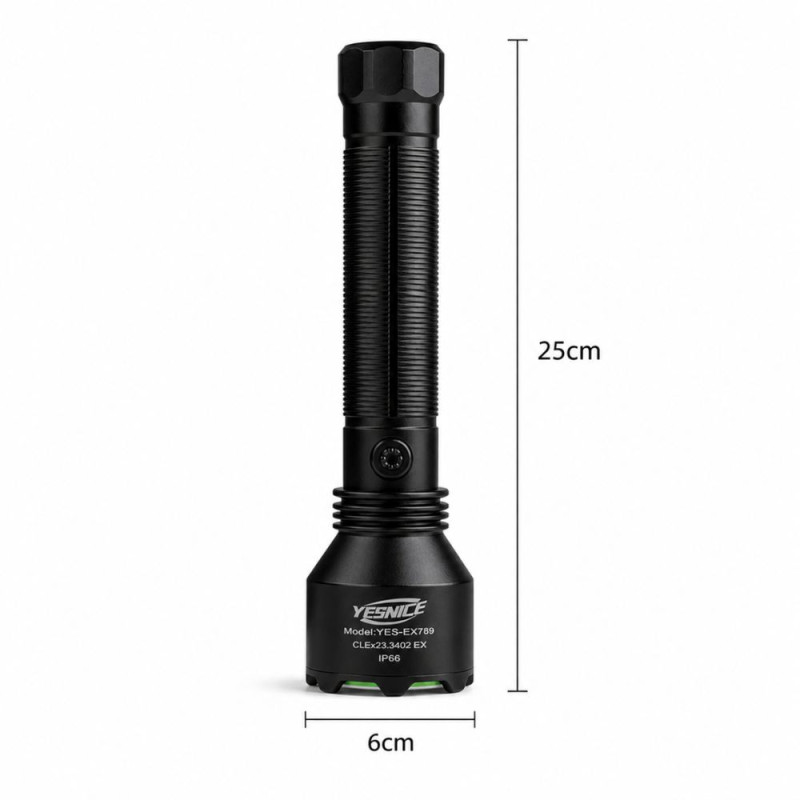 Professional Waterproof LED Diving Flashlight – High-Output Underwater Torch (25cm)