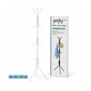Metal Coat Rack – White (Compact)