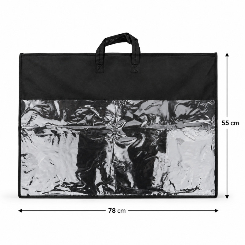 Lightweight and Portable Heavy-Duty Moving Bag for Clothes and Bedding – 55 x 78 cm – Black