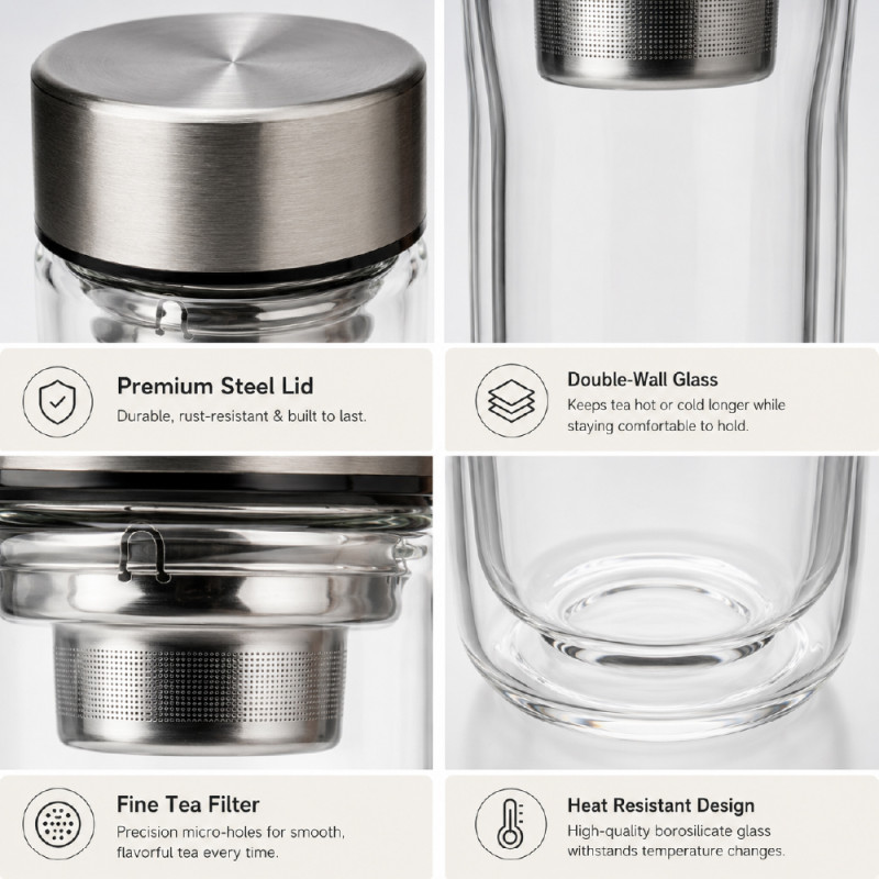 Crystal Clear Glass Tumbler Set – Transparent Premium Quality (18 x 7 cm)