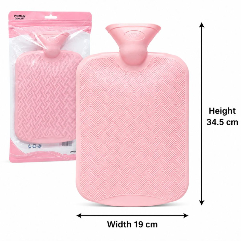 Pink Hot Water Bottle – Pink (34.5x19cm)