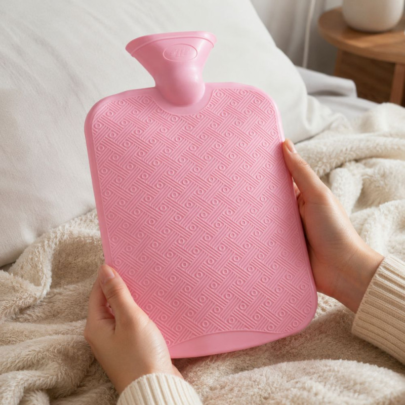 Pink Hot Water Bottle – Pink (34.5x19cm)