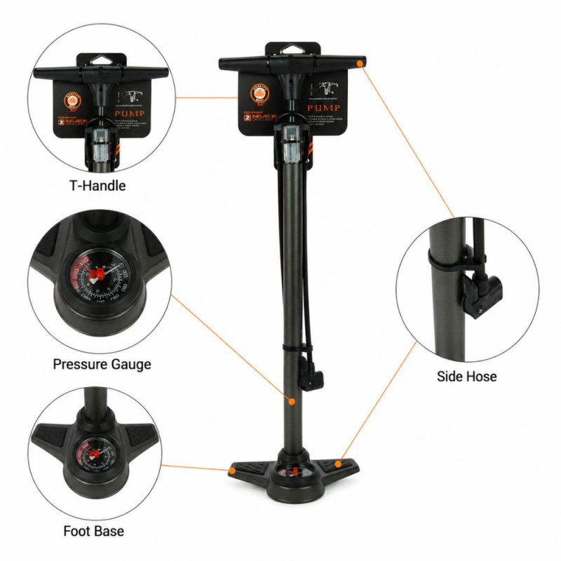 Bicycle Floor Pump – Compact