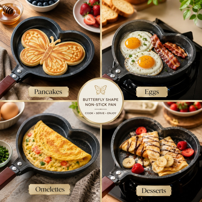 Professional Non-Stick Frying Pan – Wooden &amp; Black Heat-Resistant (2x28.5cm)