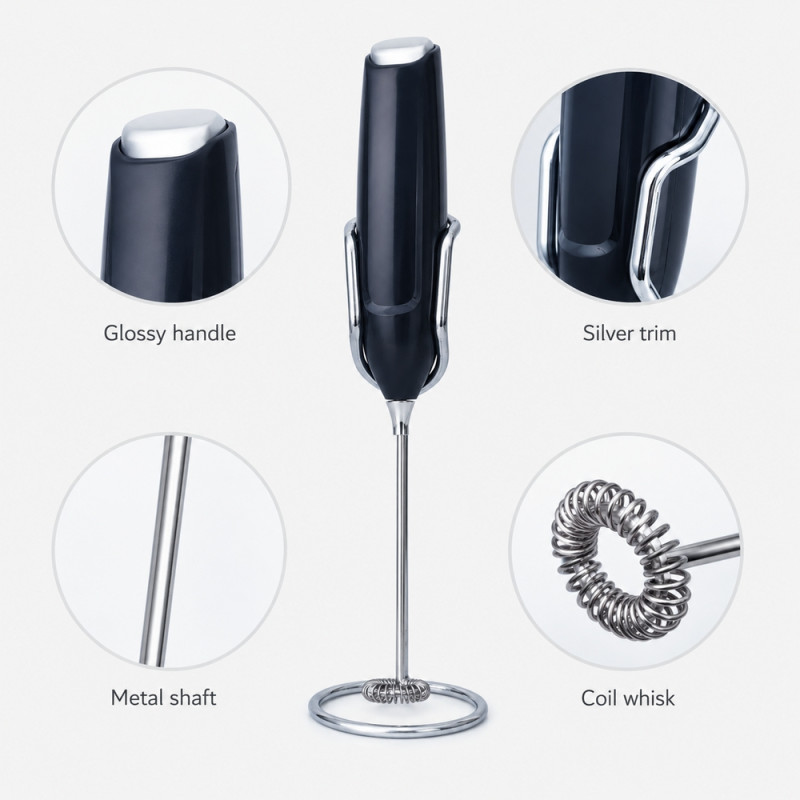 Milk Frother – Black (Silver)