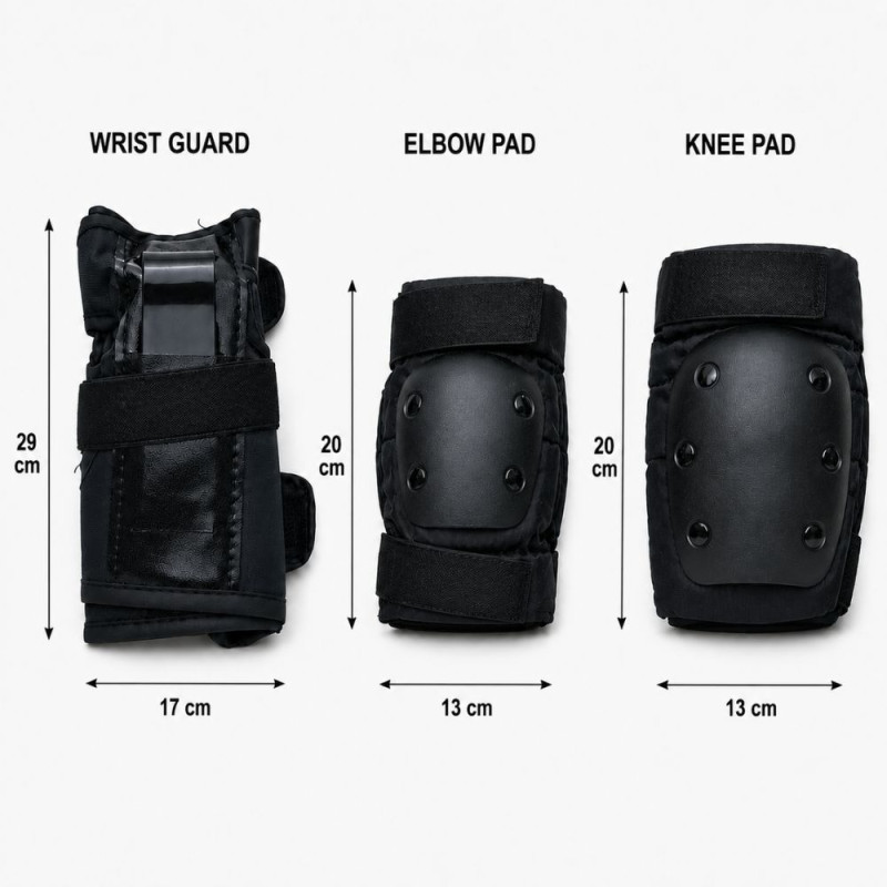 Knee Protective Gear Set – Black