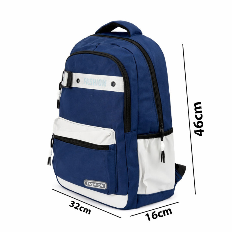Multi-Compartment 18 inches School and Travel Backpack – Dark Blue