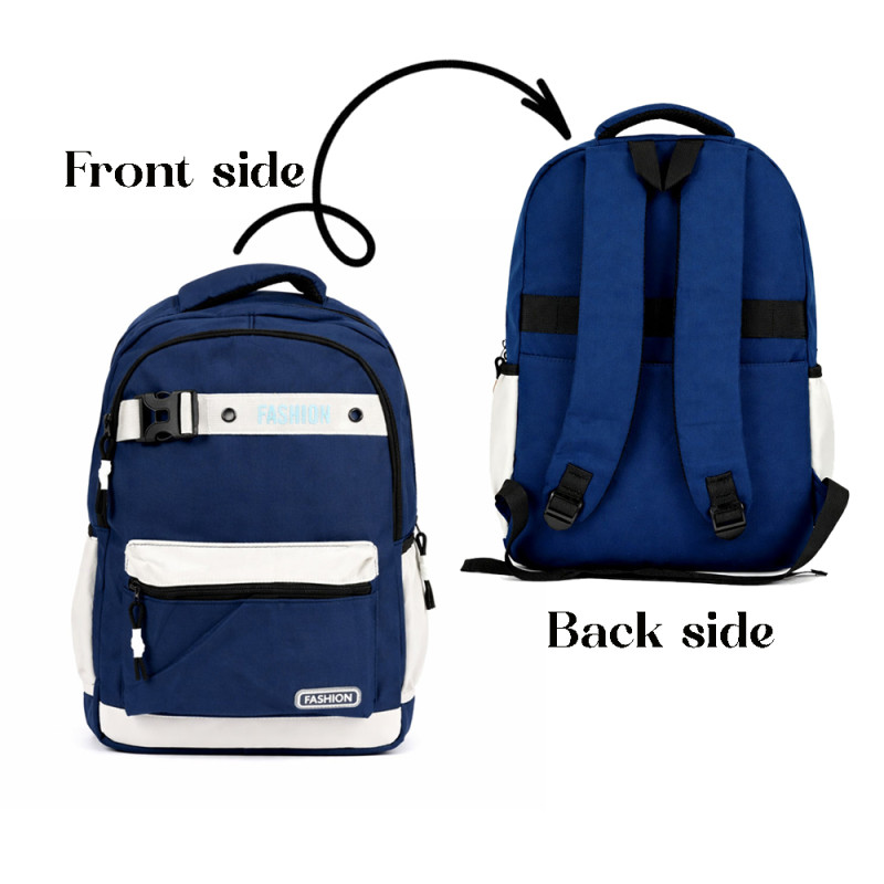 Multi-Compartment 18 inches School and Travel Backpack – Dark Blue