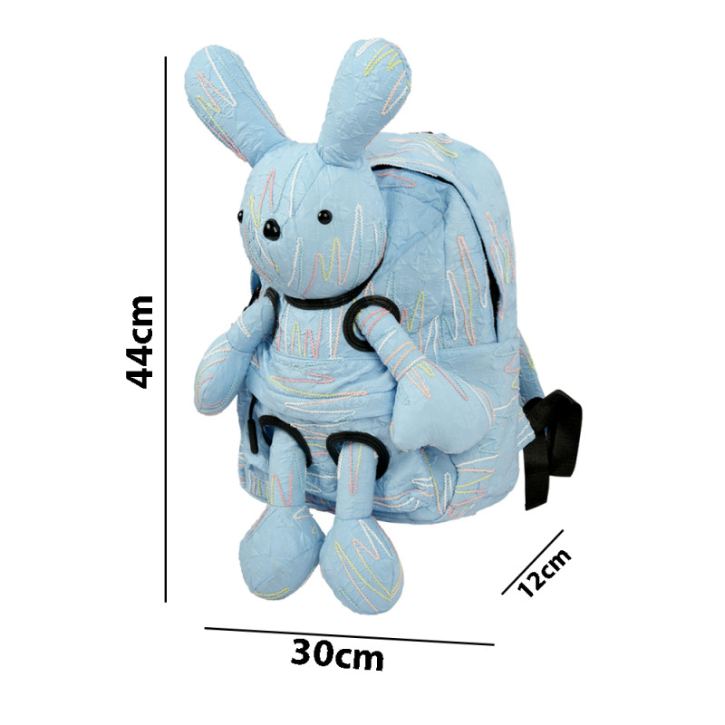 Toddler Backpack Cute Bunny Hug – Light Blue (44cm)