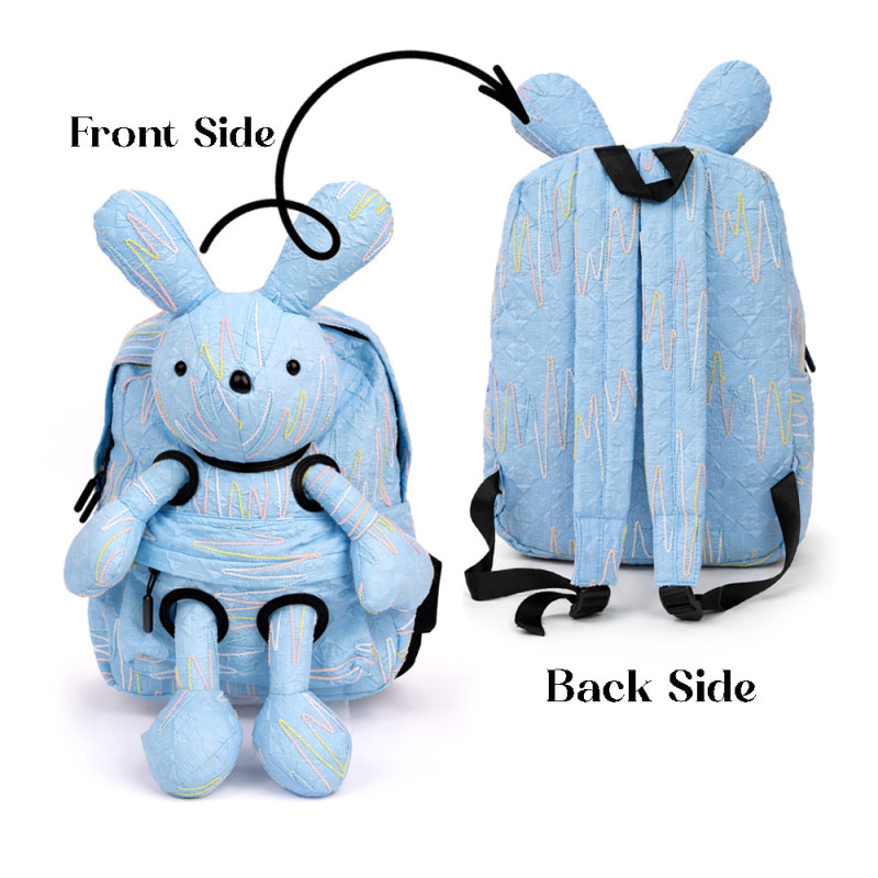 Toddler Backpack Cute Bunny Hug – Light Blue (44cm)