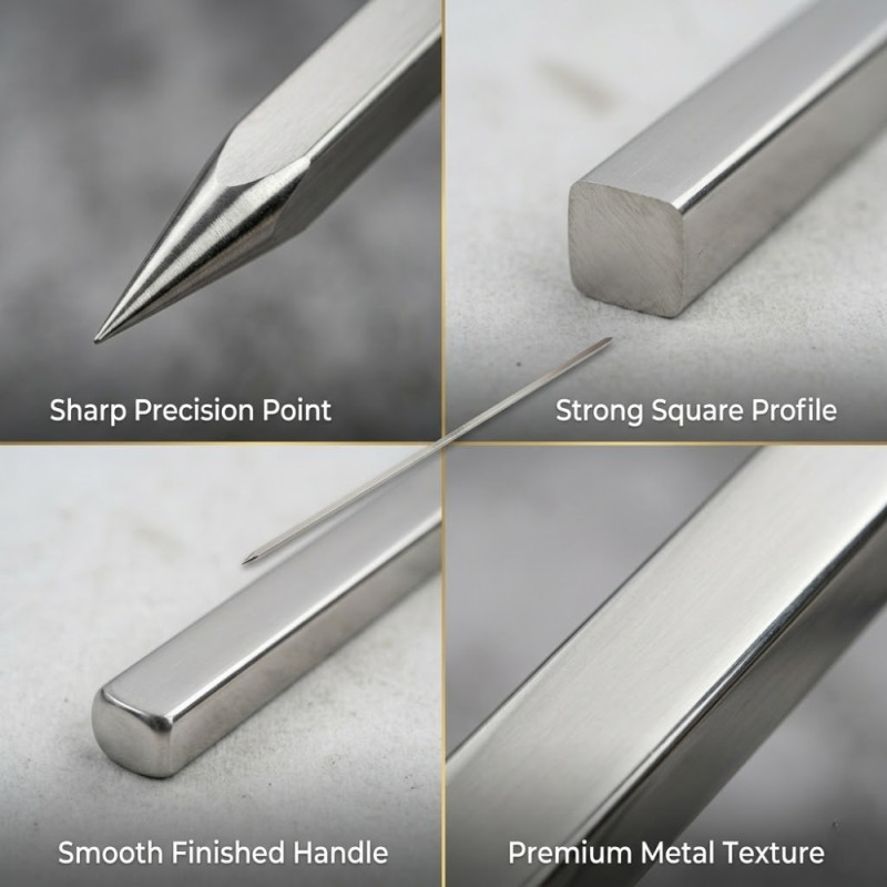 Smart Guard Barbecue Needle Designed for Outdoor Grilling &amp; Family Gatherings – Stainless Steel (H-64.5, W-1 CM)