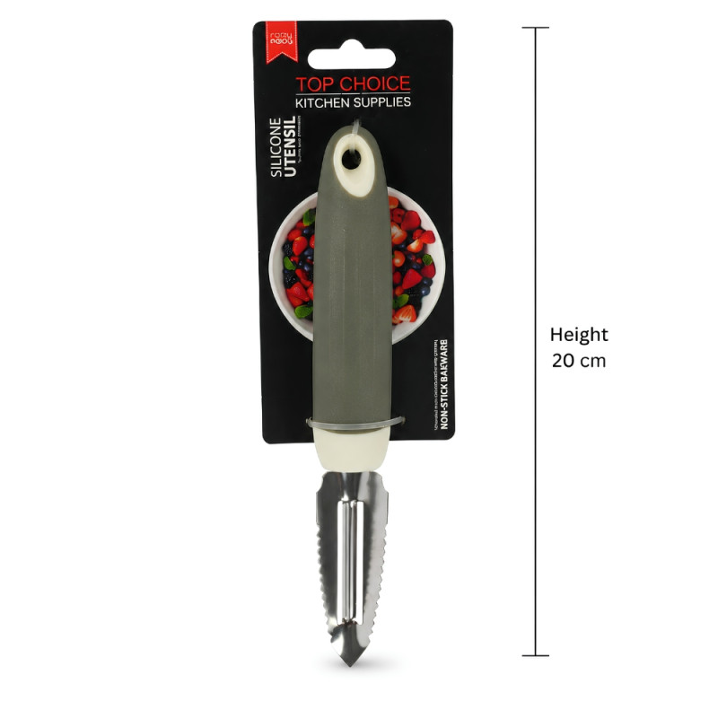 Rubber Form Kitchen Peeler Designed for Everyday Cooking & Kitchen Excellence – Silvet (H-20CM)