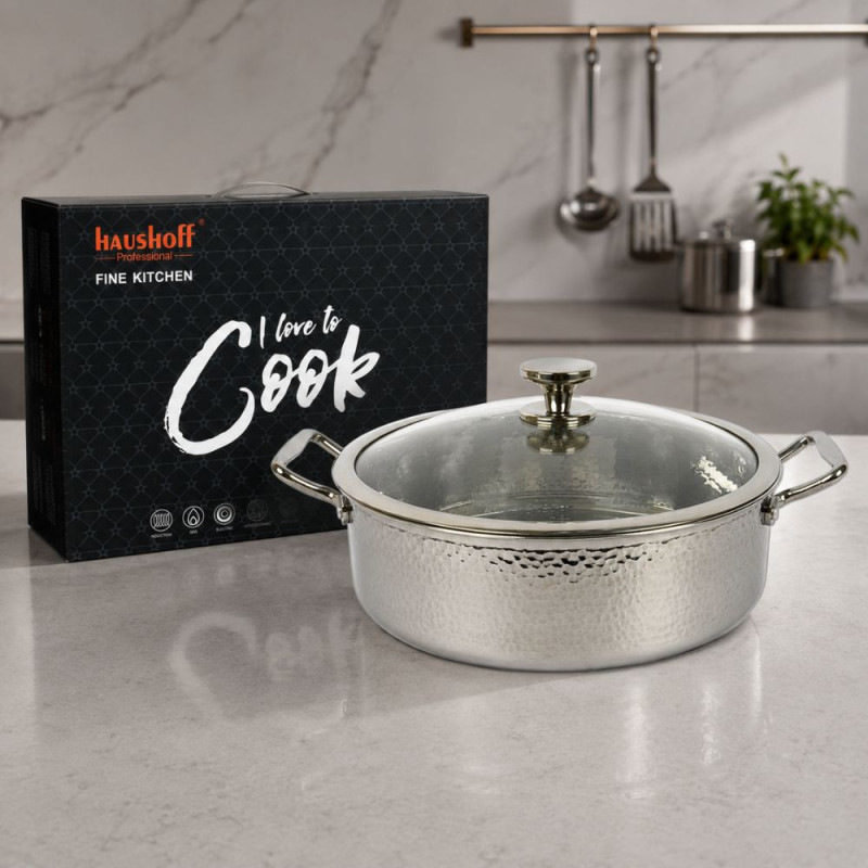Stainless Steel Cooking Pan – Silver (32cm)