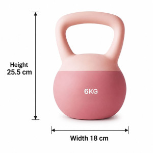 6kg Kettlebell – Pink (25x18cm)