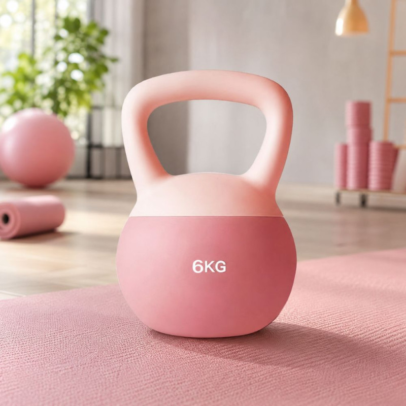 6kg Kettlebell – Pink (25x18cm)