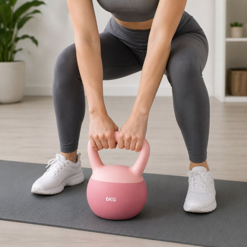 6kg Kettlebell – Pink (25x18cm)