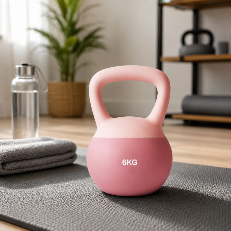 6kg Kettlebell – Pink (25x18cm)