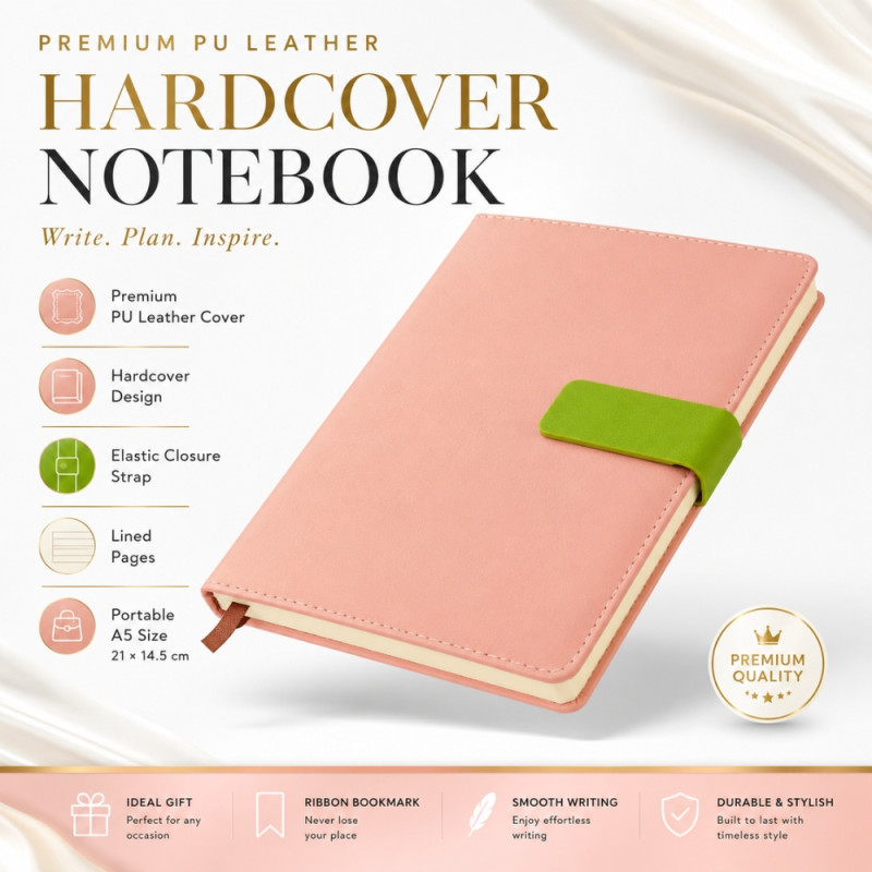 Premium notebook – Light Pink Premium Quality (H-21 x W-14.5cm)