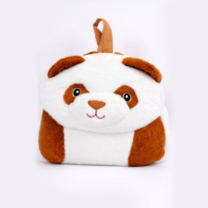 Kids' School Bag Panda Design – White & Brown (30cm) Kids' School Bag Panda Design – White & Brown (30cm)