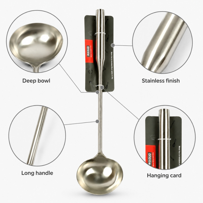 Big Spoon Soup Ladle – Silver (38)