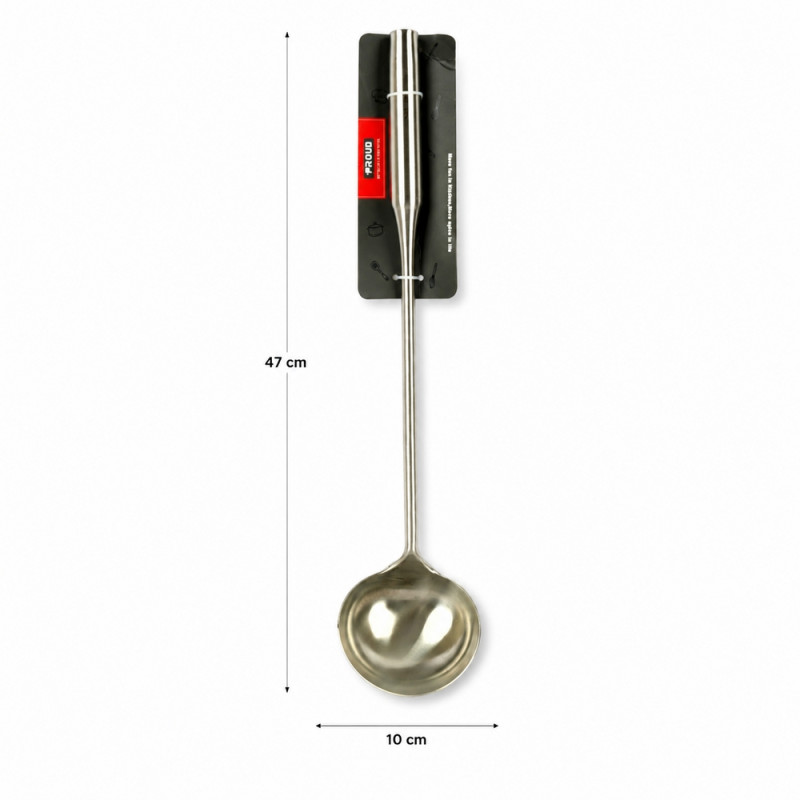 Soup Ladle with Long Handle – Silver (38)