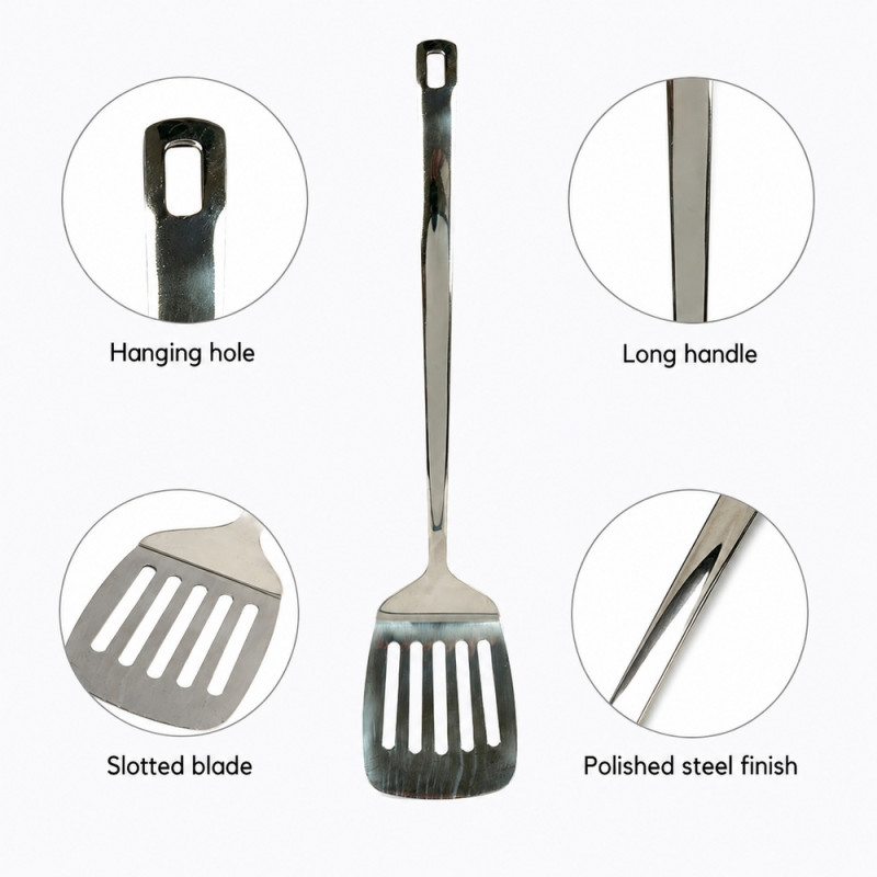 Slotted Turner Spatula – Stainless Steel