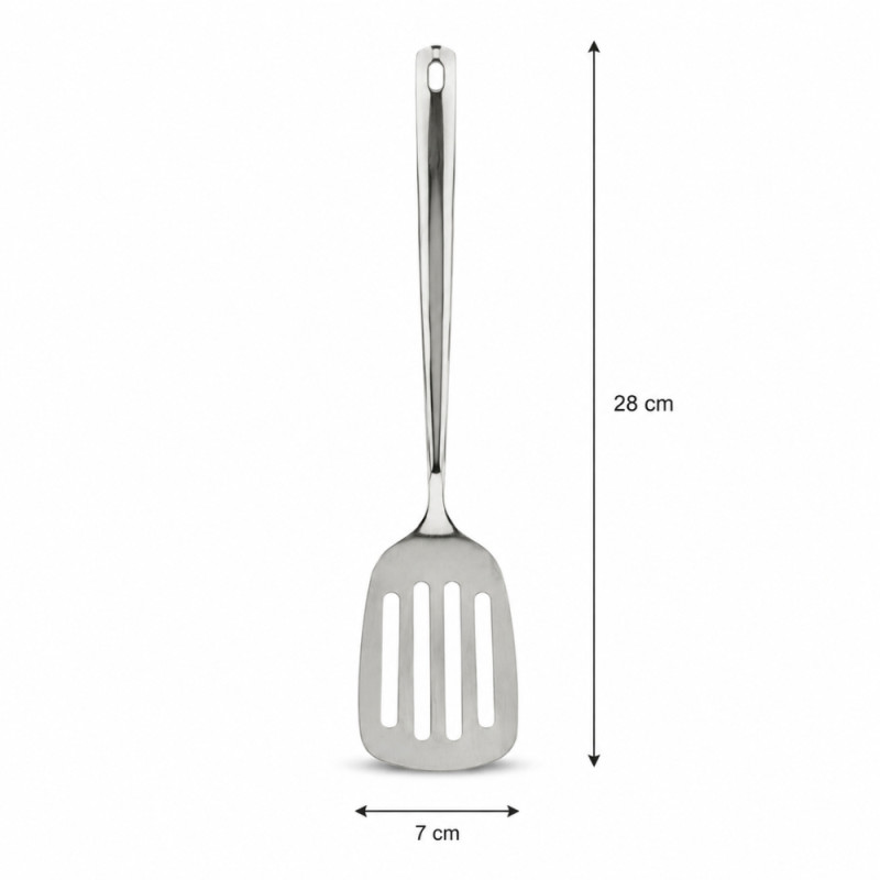 Epicurean Stainless Steel Frying Spatula – Silver (28 x 7cm)
