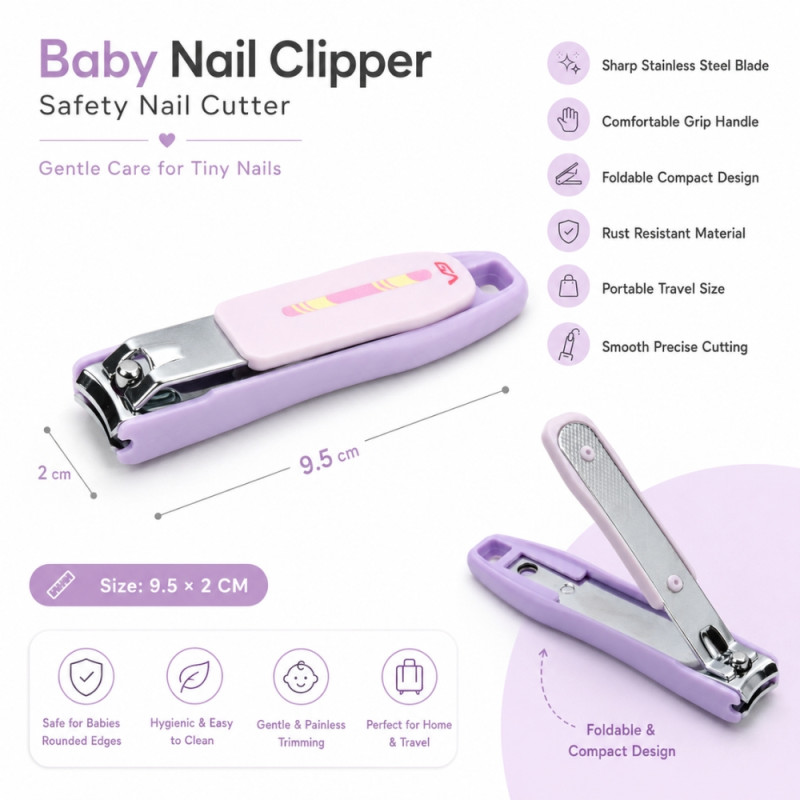 Elite Purple Unique Bargains Cartoon Radish Nail Clipper – lavender (9.5 x 2cm)