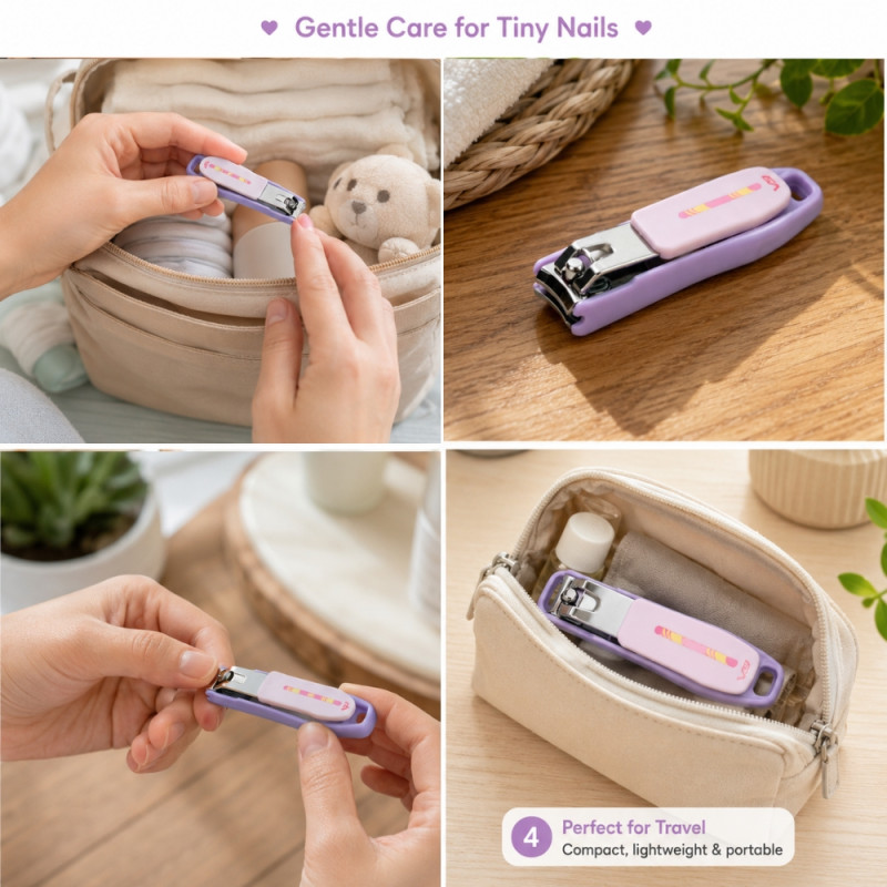 Elite Purple Unique Bargains Cartoon Radish Nail Clipper – lavender (9.5 x 2cm)