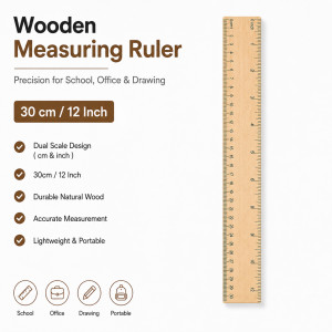 Essential ruler – Beige Premium Quality (30cm) Essential ruler – Beige Premium Quality (30cm)