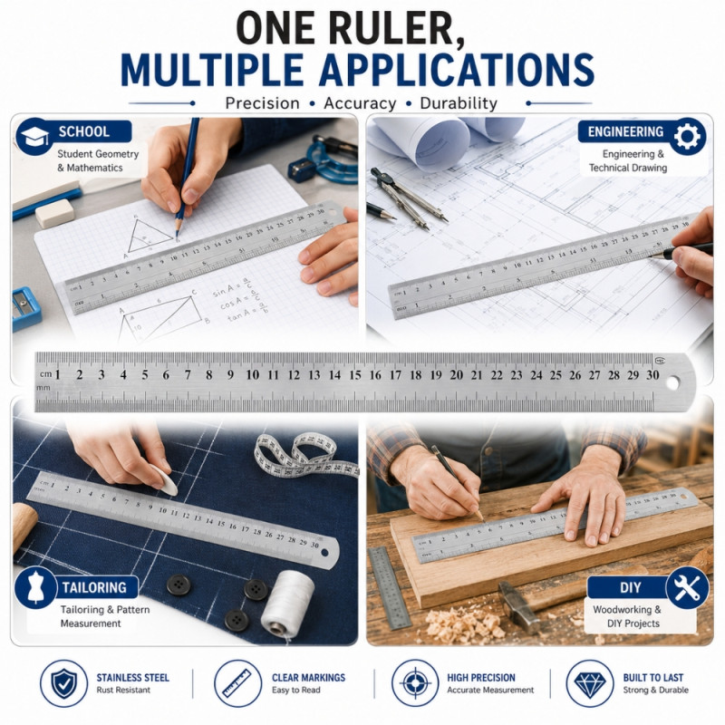 Quality ruler – Silver Premium Quality (30cm)