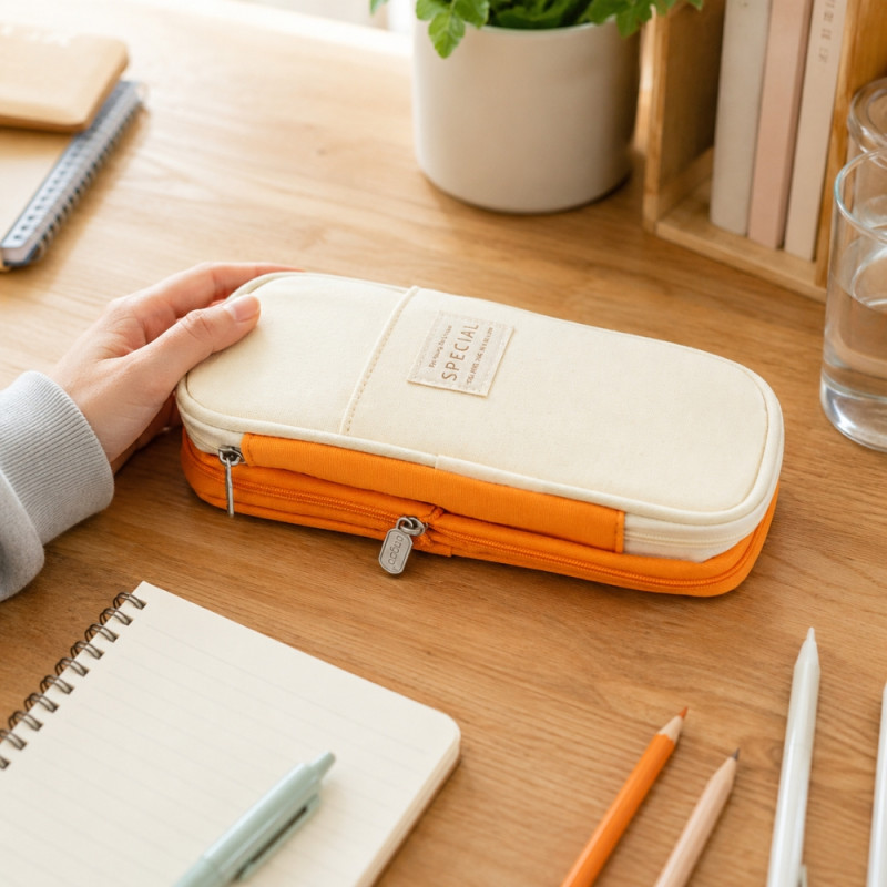 Eco-Friendly Pencil Case – Beige (38)