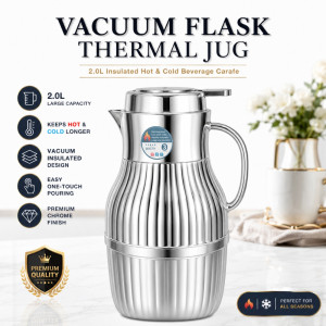 Premium Insulated Vacuum Flask Set – silver Arabic Coffee Style (31x10cm) Premium Insulated Vacuum Flask Set – silver Arabic Coffee Style (31x10cm)