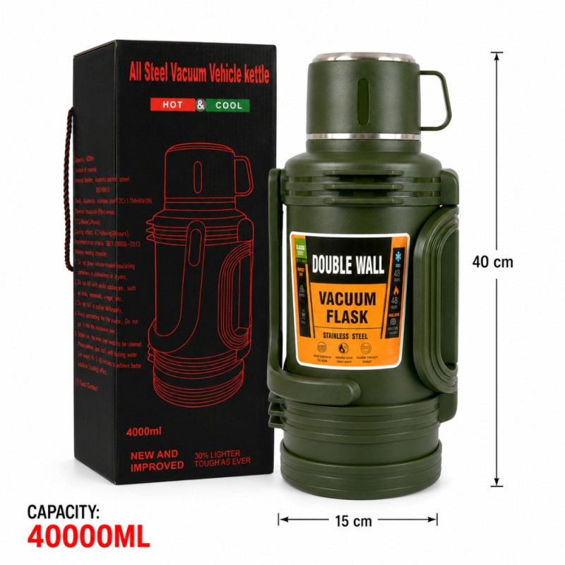 4000ml Vacuum Flask – Green