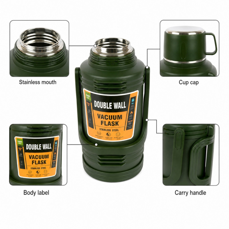 4000ml Vacuum Flask – Green