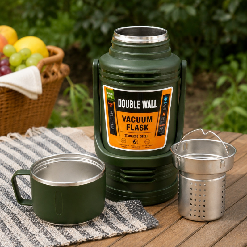 3000ml Insulated Vacuum Flask – Green (H-36cm X W-15cm)