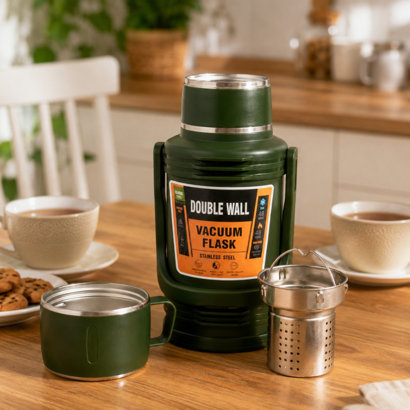 3000ml Insulated Vacuum Flask – Green (H-36cm X W-15cm)