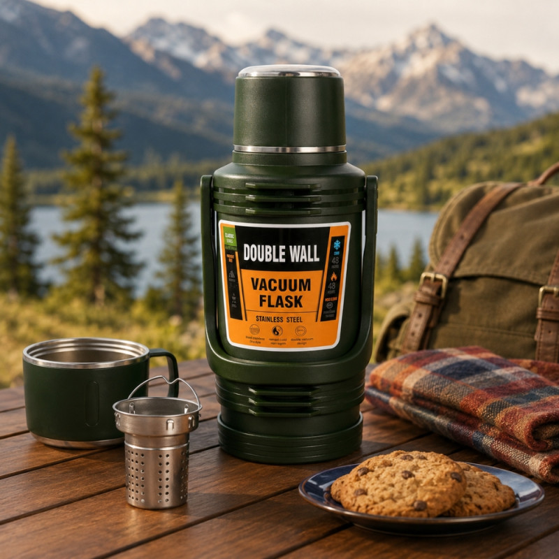 3000ml Insulated Vacuum Flask – Green (H-36cm X W-15cm)