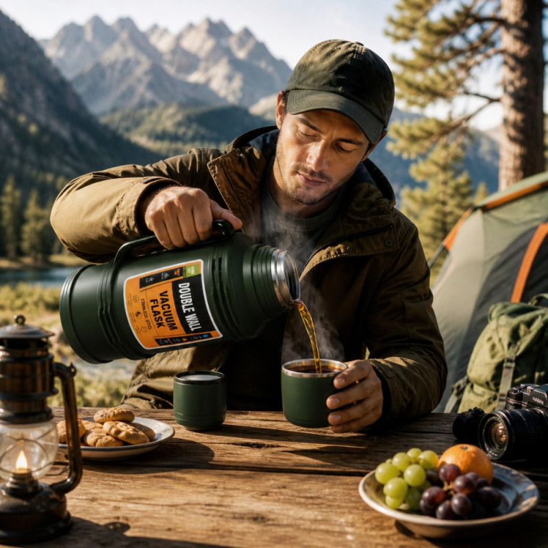 Professional Hiking Vacuum Flask – Forest Green (41cm)