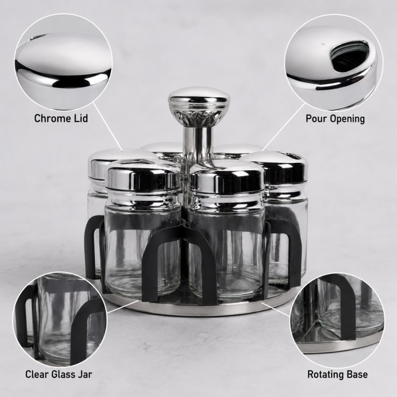 38-Spice Rack – Silver (Clear)