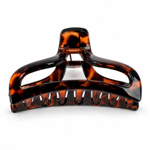 Direct brown tortoiseshell hair claw clip – Black & Brown (9.75cm)