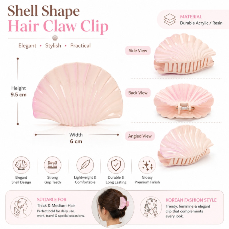 Professional Hair Styling Tool – Light Pink Ionic Technology (9.5x6cm)